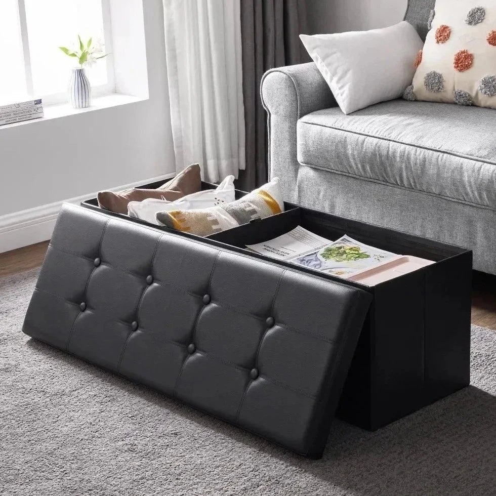 Mod Leather Footstool